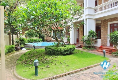 Outdoor-pool and large garden house for rent in To Ngoc Van st, Tay Ho